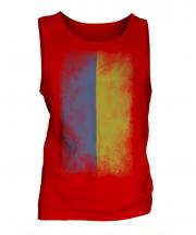 Ukraine Faded Flag Mens Vest