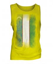 Uzbekistan Faded Flag Mens Vest