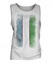 Uzbekistan Faded Flag Mens Vest
