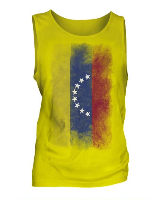 Venezuela Faded Flag Mens Vest