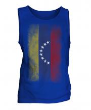 Venezuela Faded Flag Mens Vest