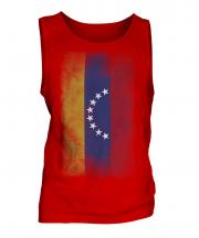 Venezuela Faded Flag Mens Vest