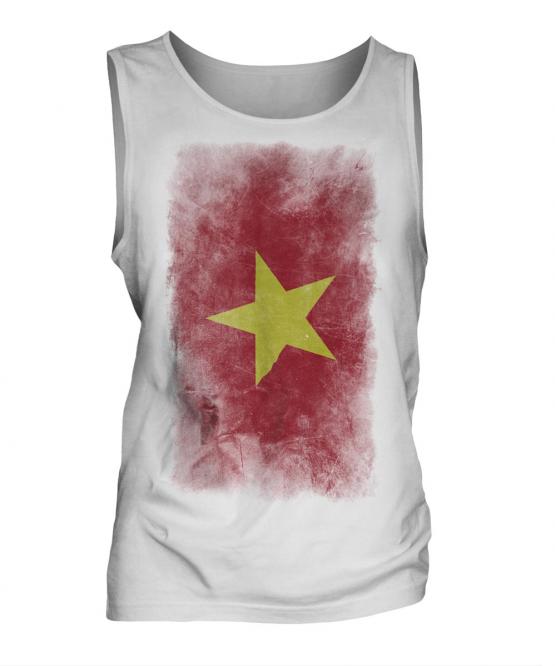 Vietnam Faded Flag Mens Vest
