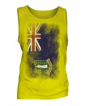 Uk Virgin Islands Faded Flag Mens Vest