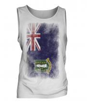 Uk Virgin Islands Faded Flag Mens Vest