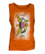 Us Virgin Islands Faded Flag Mens Vest