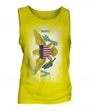 Us Virgin Islands Faded Flag Mens Vest