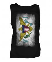 Us Virgin Islands Faded Flag Mens Vest