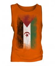 Western Sahara Faded Flag Mens Vest