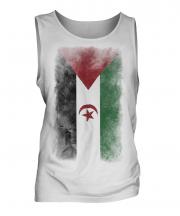 Western Sahara Faded Flag Mens Vest