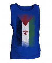 Western Sahara Faded Flag Mens Vest
