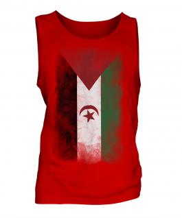 Western Sahara Faded Flag Mens Vest