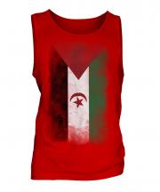 Western Sahara Faded Flag Mens Vest