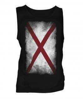 Alabama State Faded Flag Mens Vest
