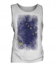 Alaska State Faded Flag Mens Vest