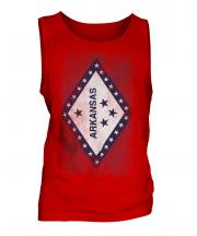 Arkansas State Faded Flag Mens Vest