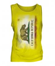 California State Faded Flag Mens Vest