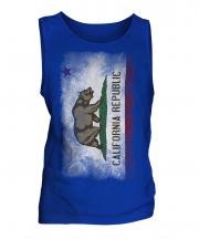 California State Faded Flag Mens Vest