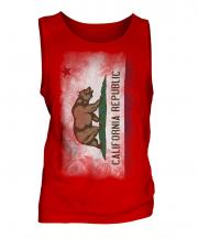 California State Faded Flag Mens Vest