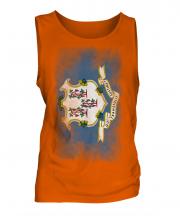 Connecticut State Faded Flag Mens Vest