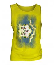 Connecticut State Faded Flag Mens Vest