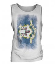 Connecticut State Faded Flag Mens Vest