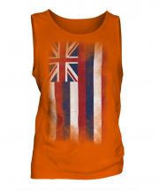 Hawaii State Faded Flag Mens Vest