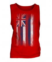 Hawaii State Faded Flag Mens Vest