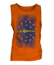 Indiana State Faded Flag Mens Vest