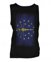 Indiana State Faded Flag Mens Vest