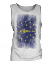 Indiana State Faded Flag Mens Vest