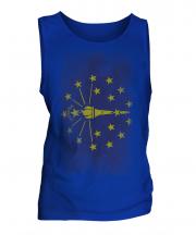 Indiana State Faded Flag Mens Vest