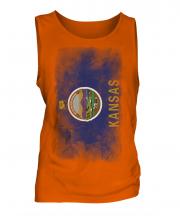 Kansas State Faded Flag Mens Vest