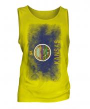 Kansas State Faded Flag Mens Vest