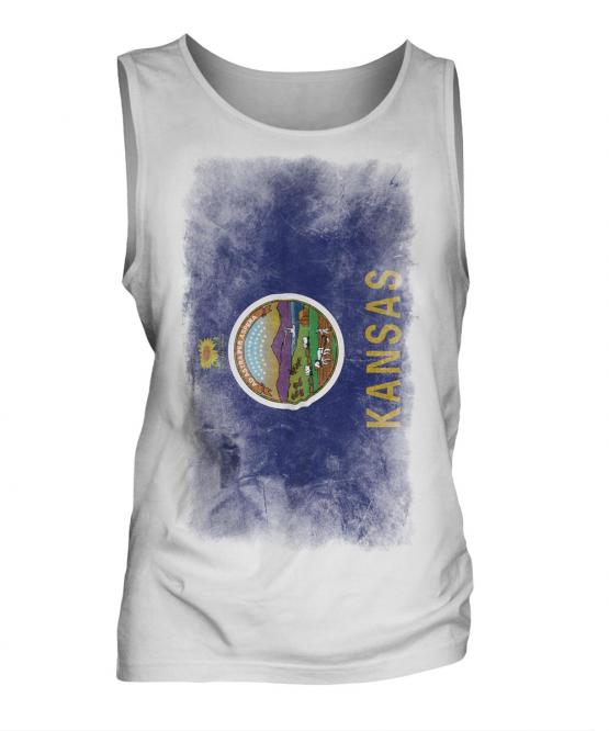 Kansas State Faded Flag Mens Vest