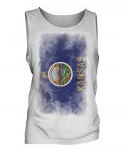 Kansas State Faded Flag Mens Vest