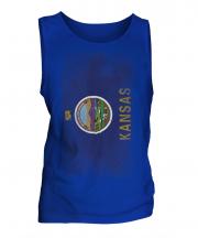 Kansas State Faded Flag Mens Vest