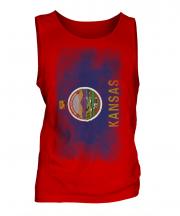 Kansas State Faded Flag Mens Vest