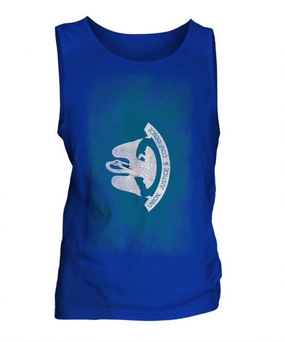 Louisiana State Faded Flag Mens Vest