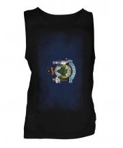 Maine State Faded Flag Mens Vest