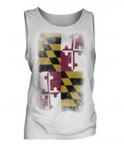 Maryland State Faded Flag Mens Vest