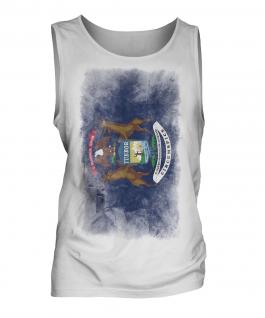Michigan State Faded Flag Mens Vest