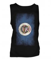Minnesota State Faded Flag Mens Vest