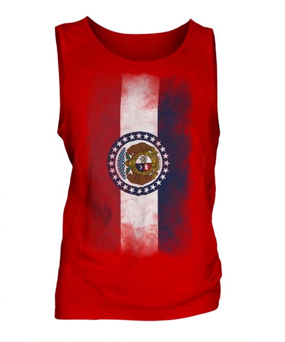 Missouri State Faded Flag Mens Vest