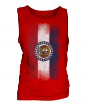 Missouri State Faded Flag Mens Vest
