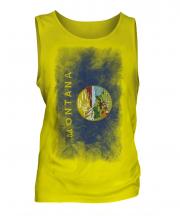 Montana State Faded Flag Mens Vest