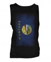Montana State Faded Flag Mens Vest