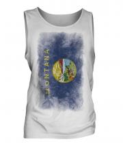 Montana State Faded Flag Mens Vest