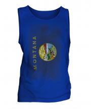 Montana State Faded Flag Mens Vest