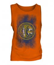 Nebraska State Faded Flag Mens Vest